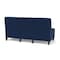 Lesro Siena Lounge Reception Armless 3 Seat Tandem Seating No Center Arms, Black, MD Ink Back, MD Ink Seat SN3102 - alternate 2